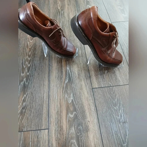 Ecco Leather Oxford Shoes Men's Size 9.5  Business Office Church Dark Academia - Picture 2 of 9